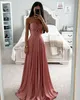 Coral Pink Prom Dresses Sweetheart Satin Evening Dress Pleats Ruffle Formal Long Special Occasion Party dress