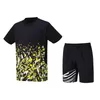 Men's Tracksuits 2023 Sportwear Floral Print Summer Tennis Badminton Two-Piece Breathable Quick-Drying Large-Size Xs-6Xl