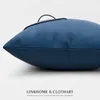 Oreiller fait à la main couverture de chaise d'extérieur 45x45 cm oreillers bleus décoratifs pour canapé salon décor à la maison ornemental S