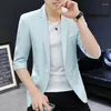 Men's Suits DYB&ZACQ Summer Suit Half Sleeve Men Slim Korean Version Of Casual Small Seven Points Coat 4XL