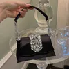 Shoulder Bags Bling Soulder Bags for Women Bowknot Diamond Silk Satin Purses Bagstylishhandbagsstore