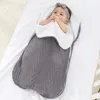 s Baby Plus Velvet Cotton Baby Knitted Swaddle Packaging Baby Cart Blanket 0-12 Months 230407