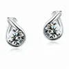 Stud Earrings RONGQING Tears Shaped Zircon For Women High Quality Jewelry Gift Sisters