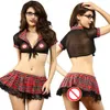 Erotic Porno Cosplay Schoolgirl Sexy Lingerie Women Uniform Costumes Role Playing For Lady Plus Size European Clothing