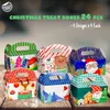 Decorações de Natal 24 Caixas de Tratamento Xmas Cartão Presente Doce Biscoito com Alças Festa de Férias Favor Suprimentos 6 Colorf Designs D Otmjl