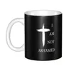 Canecas DIY Christian Religioso Jesus Cerâmica Caneca Personalizada Cruz Católica Xícaras de Café Presente Criativo Trabalho Ao Ar Livre Copo de Acampamento