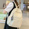 スクールバッグファッションガールフローラルバッグ女性かわいい印刷学生バックパックトレンディな女性カワイイカレッジレディースラップトップブック