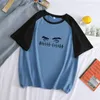 Men's T Shirts Summer Shirt Short Sleeve Star Men Casual Harajuku Loose Streetwear Funny Contrast Color Patchwork O-neck Tops