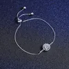 Pulsera de moissanita S925 Plata pura Moissanita Diamante Pulsera de gama alta Moda europea Mujer Exquisita Pulsera Joyería para fiesta de boda Regalo del día de San Valentín SPC