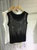 Women's Tanks Blingbling Drilling Women Camisole Large Size Patchwork Lace Sleeveless Basic Top Stretch Summer Knitting Slimming Tank Tops