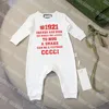 Designer Kid Pagliaccetto New Born Baby Tuta Lettera stampata G Abbigliamento per bambini Neonati Ragazzi Ragazza Tute Tute Abiti di lusso per bambini