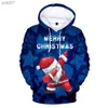 Men's Hoodies Sweatshirts New Christmas Hooded For Men 3d Santa Claus Print Hoodies Spring and Autumn Long Sle Sweatshirt Casual Oversized Men ClothingL231107