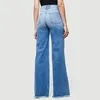 Women's Jeans Trendy Denim Sweatpants Lightweight Women Gradient Color Fashion Mid-Waist Flare Stretchy