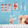 Faux ongles XS carrés, 500 pièces, couverture complète, presse sur faux matériaux d'art, fournitures extra courtes