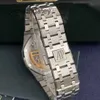 Ap Swiss Luxus-Armbanduhren, Royal Oak Serie 15500st, Präzisionsstahl, weißes Zifferblatt mit transparenter Rückseite, für Herren, Mode, Freizeit, Business, Sport, mechanisch, Wri HKTQ