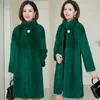 Women's Fur Winter Women Warm Thicken Mink Coat Female Long Standing Collar Plus Size Korean Sheep Shearling Outwear