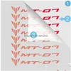 Motosiklet Çıkartmaları Yaratıcı Moda Değiştirilmiş Lastik Sticker Kişilik Stripe İç Yüzük Yamaha M DH8NG için Yansıtıcı Dekoratif Aplike