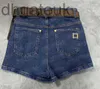 Women's Plus Size Pants DesignerWomen Fashion Denim Shorts With Belt Waist Bag Designer Letter Ladies Short Pant Summer Jeans Clothes ROX0