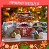 Décorations de Noël Boîtes de friandises Plaid Santa Elf Bonhomme de neige Elk Pain d'épice Carton Présent Candy Cookie avec poignées Holiday Par Ot5Sk