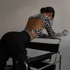 Koszulki kobiet ASHEYWW Kobiety Zebra Tops O-Neck Sexy Backless Horbe Ups T-Shirt Trening Szybki suchy oddech Smukły Kopanie Back Top