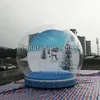 عيد الميلاد القابل للنفخ الثلج غلوب صور كشك الإنسان الحجم البشري 2M ، 3M ، 4M موسمية في الهواء الطلق/ داخلي لعرض ساحة الإعلان زخرفة العرض