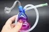 Mini Glass Bong Bubblers percolater dab oil rig glass Water Pipe rainbow mini ash catcher bong with glass oil burner pipe dhl free