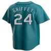 44 Julio Rodriguez Jersey 24 Ken Griffey Jr 3 JP Crawford Beisebol Edgar Martinez Suzuki Ichiro Jarred Kelenic Kolten Wong Matt Brash Marco Gonzales