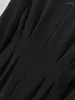 Повседневные платья, черный шикарный кукольный воротник, элегантное и красивое женское платье, осень-зима, свободное платье с длинными рукавами, 2023, корейский винтаж, Хепберн