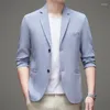 Men's Suits DYB&ZACQ Cotton And Suit 2023 Spring Autumn Thin Leisure Slim Small Linen Coat Men 3XL 4XL