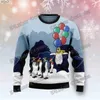 Swery dla kobiet Plstar Cosmos Santa Wesołych Świąt w 3D Moda moda brzydki świąteczny sweter zimowy unisex swobodny dzianin pullover myy21l231107