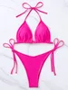 Swim wear 4-color suspender Brazilian bikini women's swimsuit women's swimsuit two-piece bikini suit apron bathtub swimsuit women's V3536 230406