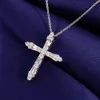 Модное ожерелье с подвеской в форме креста Иисуса и бриллиантом с сертифицированными ювелирными изделиями из настоящего золота