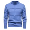 Men's Sweaters Knitted For Men 2023 Winter Crewneck Soft Warm Pullovers Stylish Casual Solid Color Cable Basic Pull Homme