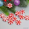 Décorations de Noël 50pcs Ornements de bonbons de Noël en plastique coloré Menthe poivrée Décor suspendu pour la maison Faux bonbons Pendentifs d'arbre de Noël DIY Nouvel An R231107