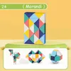 Toy 24-72 segmentos REGRA MÁGICA REGA MAGÓRIA Multi-cor 3D Puzzle Fidget Toys Decompressão Cubos transformáveis ​​Toys educacionais