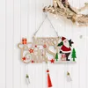 Kerstdecoraties Merry Letter Teken Hanging Decor met kwastjes houten festival thema cartoon kerstboom hanger voor feesthuis in stockc