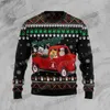 Swery dla kobiet Plstar Cosmos Santa Wesołych Świąt w 3D Moda moda brzydki świąteczny sweter zimowy unisex swobodny dzianin pullover myy21l231107