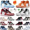 Air jordan 1 basketball shoes Athletic Sneakers Shoe Shoe for Men Women Sports Torch Hare Game Royal Pine Green Court Mocha Smoke Grey Gym Gym 36-47