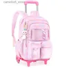 Backpacks School Rolling Torby plecakowe szkolne plecak dla dziewcząt Kids School Trolley Bag For Girls School Bag Wheels for Girl