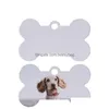 Party Favor Sublimation Stainless Steel Cat And Dogbrand Military Brand Pendant Metal Pet Dog Id Card Necklace Lettering Dhors