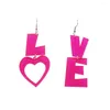 Dangle Oorbellen Collectie Acryl Letters LIEFDE Voor Vrouwen Meisje Mooie Grappige Punk Hart Lange Drop Party Mode-sieraden