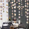 Party Decoration Wedding Decorations 4m Gold Silver Star Round Shape Paper Garlands Baby Shower Birthy Kid Christmas Supplies