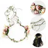 Decorative Flowers Wreaths Women Girls Headband Bride Crown Hairband Hair Accessories Wedding Party Spring Wreath Headpiece Headwear 230406