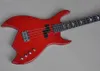 4 strängar Glossy Red Body Electric Bass Guitar med Chrome Hardware Erbjudande logotyp/färganpassning