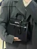 Luxe handtassen Lakis Swift lederen hoogwaardige handtas voor dames 2023 nieuw ontwerp patchwork canvas schoudertas modieuze en veelzijdige crossbody