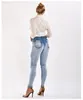 Kvinnors jeans Jeanswomens retro Slim Elastic Show Pencil Small Foot Denim Pants