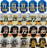 الهوكي الجليدي 53 Jeff Skinner Jerseys 26 Rasmus Dahlin Casey Mittelstadt Tage Tage Alex Tuch JJ Peterka Dylan Cozens Kyle Okposo Luukkonen Royal Black Alternate Men