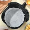 New Reusable Air Fryer Silicone Tray Easy To Clean Suitable For Round Pizza Grill Non-stick Pans Mat Air Fryer Baking Accessories