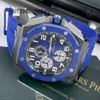 Ap Швейцарские роскошные наручные часы эпической серии Royal Oak Offshore 26405ce Синие керамические три глаза с пряжкой для часов Мужская мода Досуг Бизнес Спортивная техника Wri RF7Q