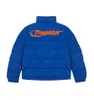 Winter Jacket Märke 2023 Etikett förtjockat nya par Tide Men's Autumn och och Blue Large Women's Cotton Down Hat Löstagbara jackor mångsidiga för Trapstar NJ33